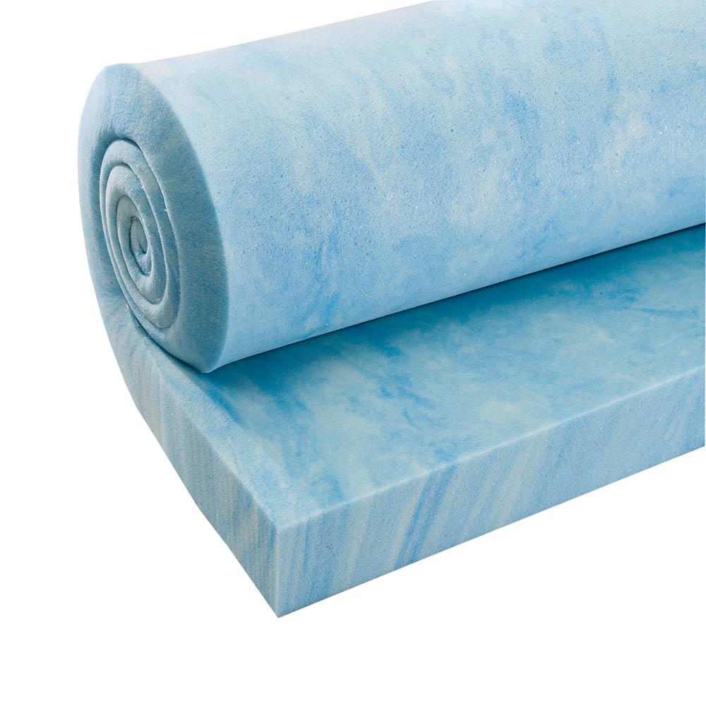 Gel-infused quilting foam provides a soft, quiet feel and has excellent cooling properties